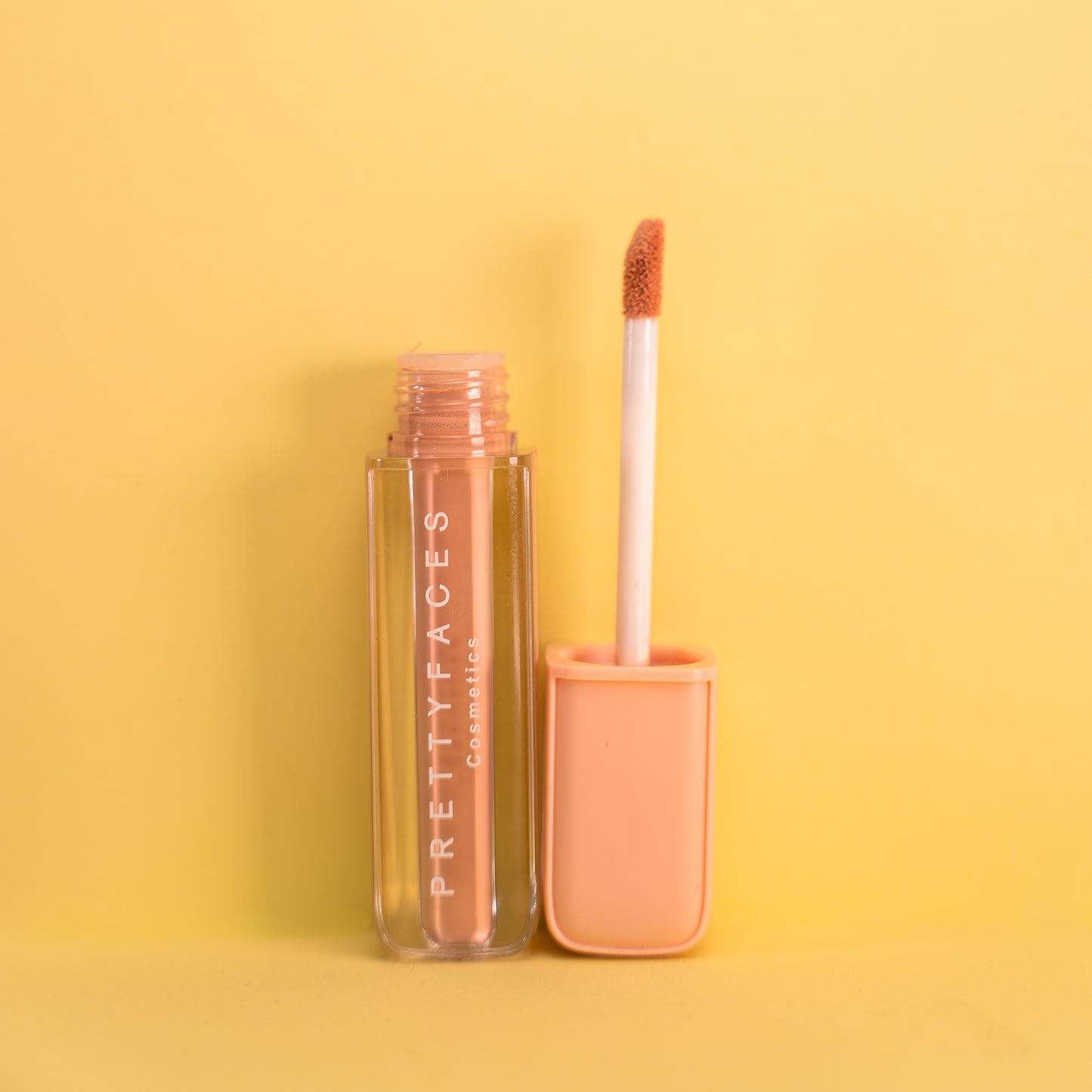 MeMe - plae nude - Pretty Lipglosses - lid off - Pretty Faces Cosmetics